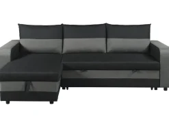 Canapé d'angle réversible/convertible en tissu 