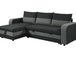Canapé d'angle réversible/convertible en tissu 