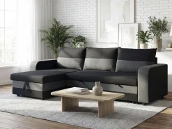 Canapé d'angle réversible/convertible en tissu 