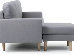 Canapé d'angle réversible en tissu "Gabby" - 3 places - Gris Clair