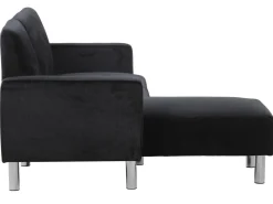 Canapé d'angle tissu réversible "Rio" - 4 places - Gris anthracite