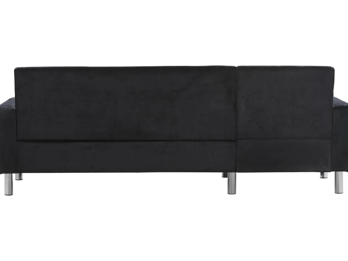 Canapé d'angle tissu réversible "Rio" - 4 places - Gris anthracite