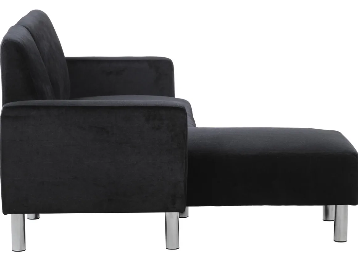 Canapé d'angle tissu réversible "Rio" - 4 places - Gris anthracite