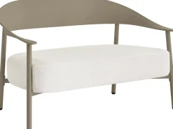 Canapé de jardin en plastique et métal 