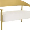 Canapé de jardin en plastique et métal "Céora" - 2 places - Jaune