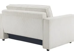 Canapé droit convertible en velours côtelé