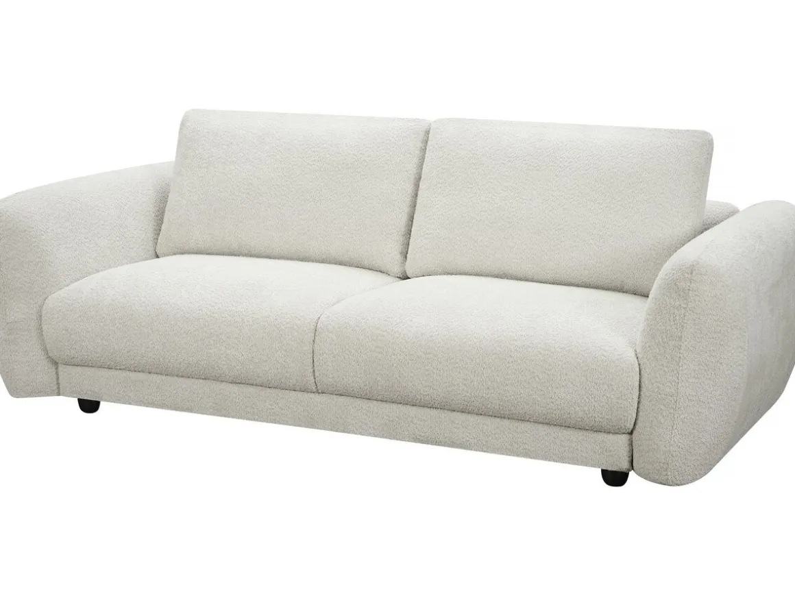 Canapé droit en tissu chenille "Saint Germain S" - 3 places - Beige