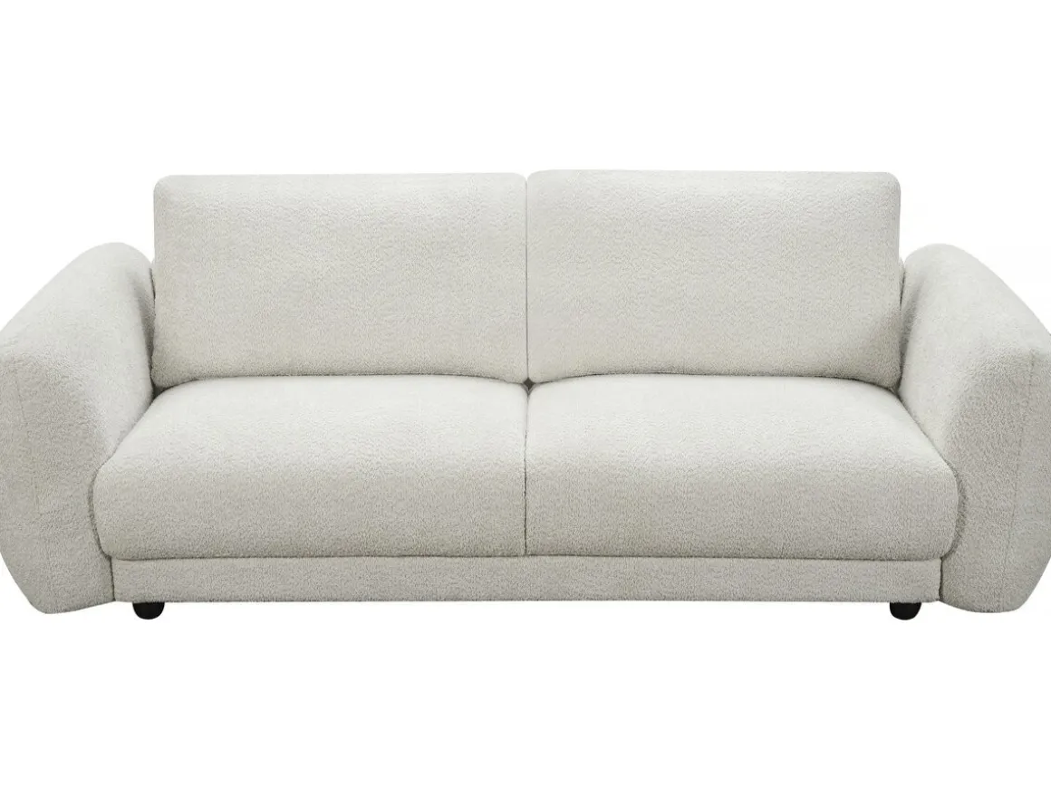 Canapé droit en tissu chenille "Saint Germain S" - 3 places - Beige