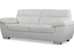 Canapé fixe en cuir reconstitué et PVC
