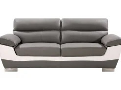 Canapé fixe en cuir reconstitué et PVC
