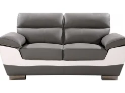 Canapé fixe en cuir reconstitué et PVC