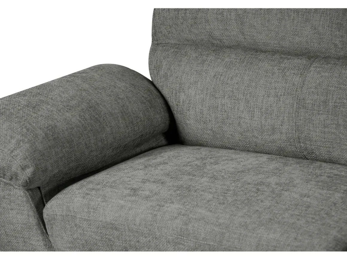 Canapé fixe en tissu "Dallas" - 210 X 88 X 90 cm - 3 places - Gris
