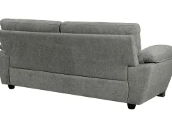 Canapé fixe en tissu "Dallas" - 210 X 88 X 90 cm - 3 places - Gris