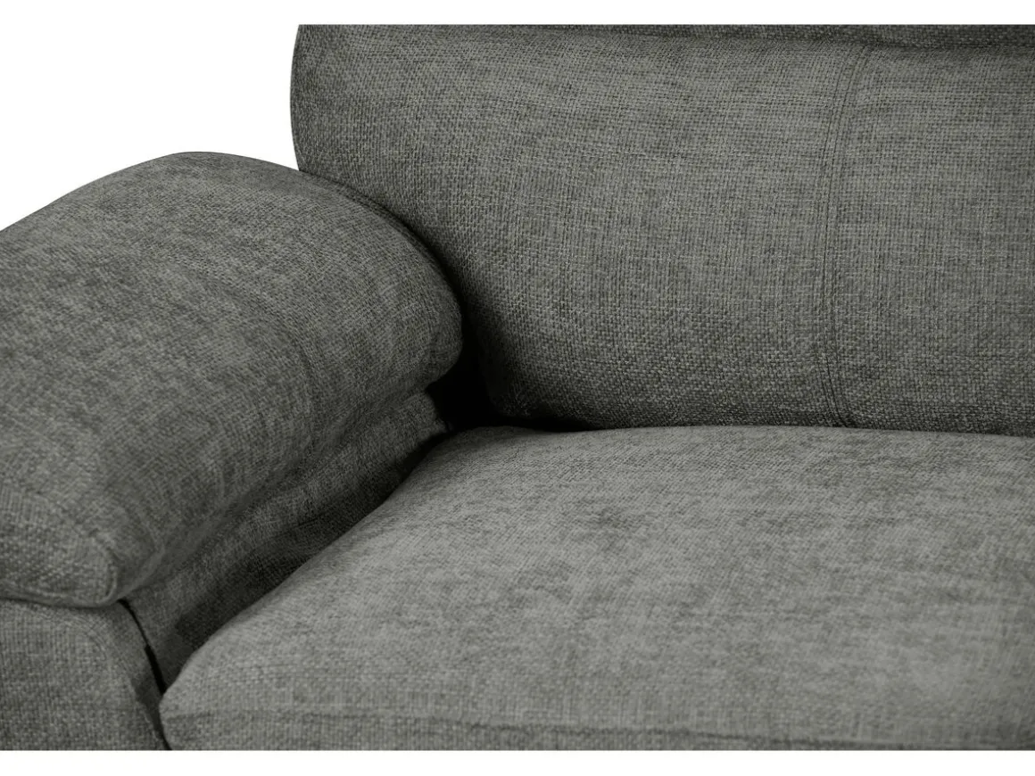 Canapé fixe en tissu "Dallas" - 210 X 88 X 90 cm - 3 places - Gris