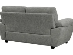 Canapé fixe en tissu "Dallas" - 169 x 88 x 90 cm - 2 places - Gris