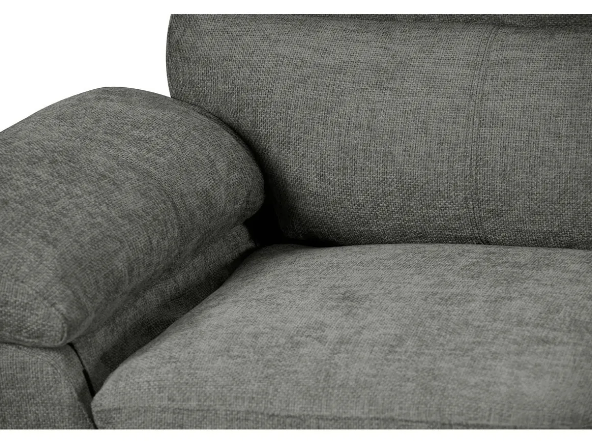 Canapé fixe en tissu "Dallas" - 169 x 88 x 90 cm - 2 places - Gris