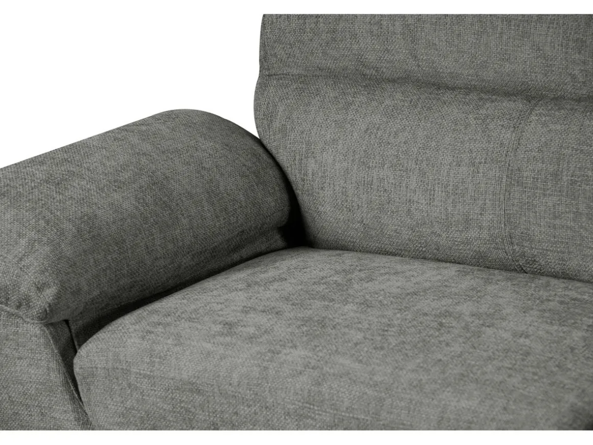 Canapé fixe en tissu "Dallas" - 169 x 88 x 90 cm - 2 places - Gris