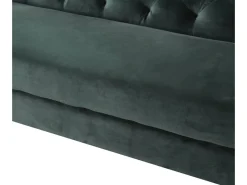 Canapé fixe en velours "Bruce" - 196 x 76 x 82 cm - 3 places - Vert foncé