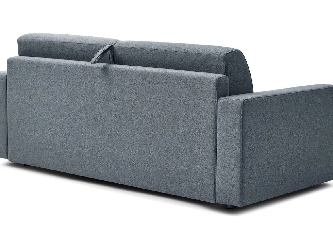 Canapé lit convertible express en tissu "Diana" - Gris