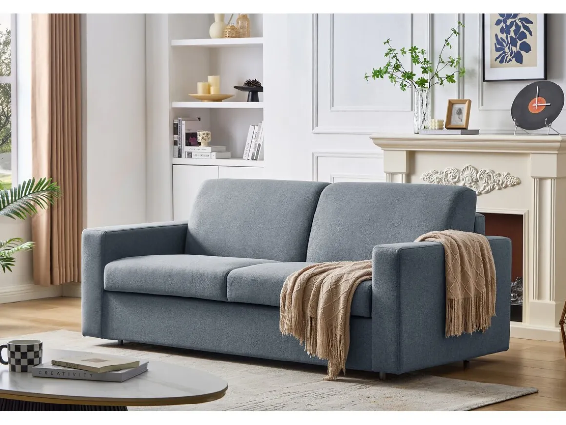 Canapé lit convertible express en tissu "Diana" - Gris