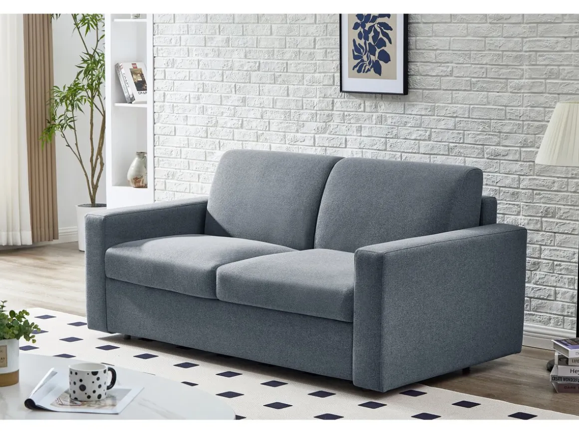 Canapé lit convertible express en tissu "Diana" - Gris