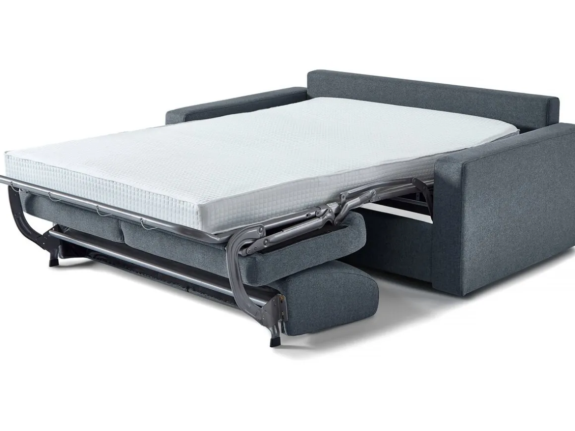 Canapé lit convertible express en tissu "Diana" - Gris