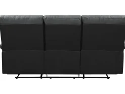 Canapé relax "Lincoln" - 3 places - Noir / Gris foncé