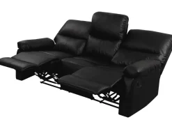 Canapé relax "Lincoln" - 197 x 89 x 103 cm - 3 places - Noir