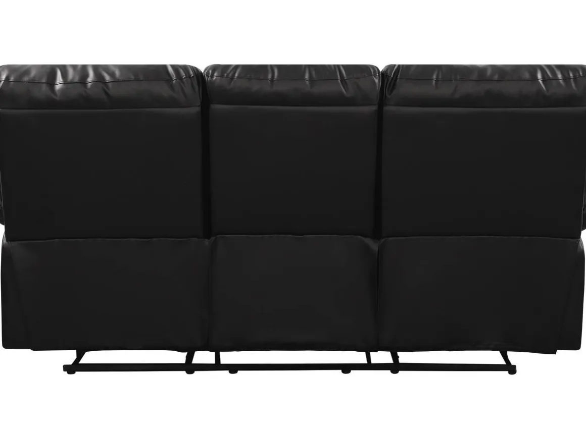 Canapé relax "Lincoln" - 197 x 89 x 103 cm - 3 places - Noir