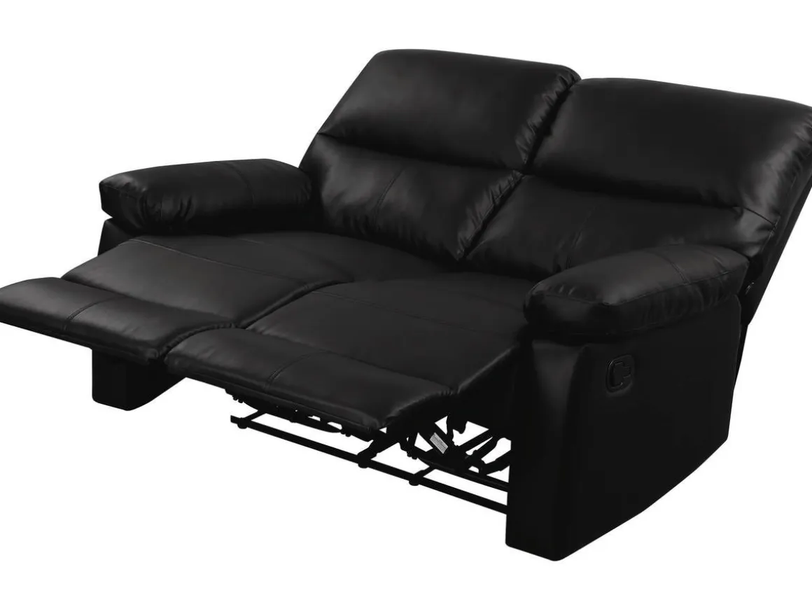 Canapé relax "Lincoln" - 147 x 89 x 103 cm - 2 places - Noir