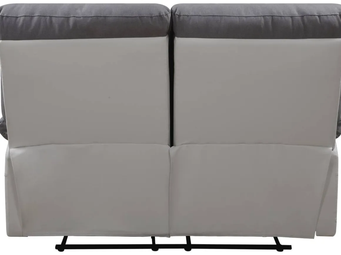 Canapé relax "Lincoln" - 147 x 89 x 103 cm - 2 places - Blanc / gris clair