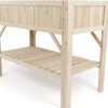 Carré potager en bois sur pieds "Magnolia" - 115 x 57 x 90 cm - Beige