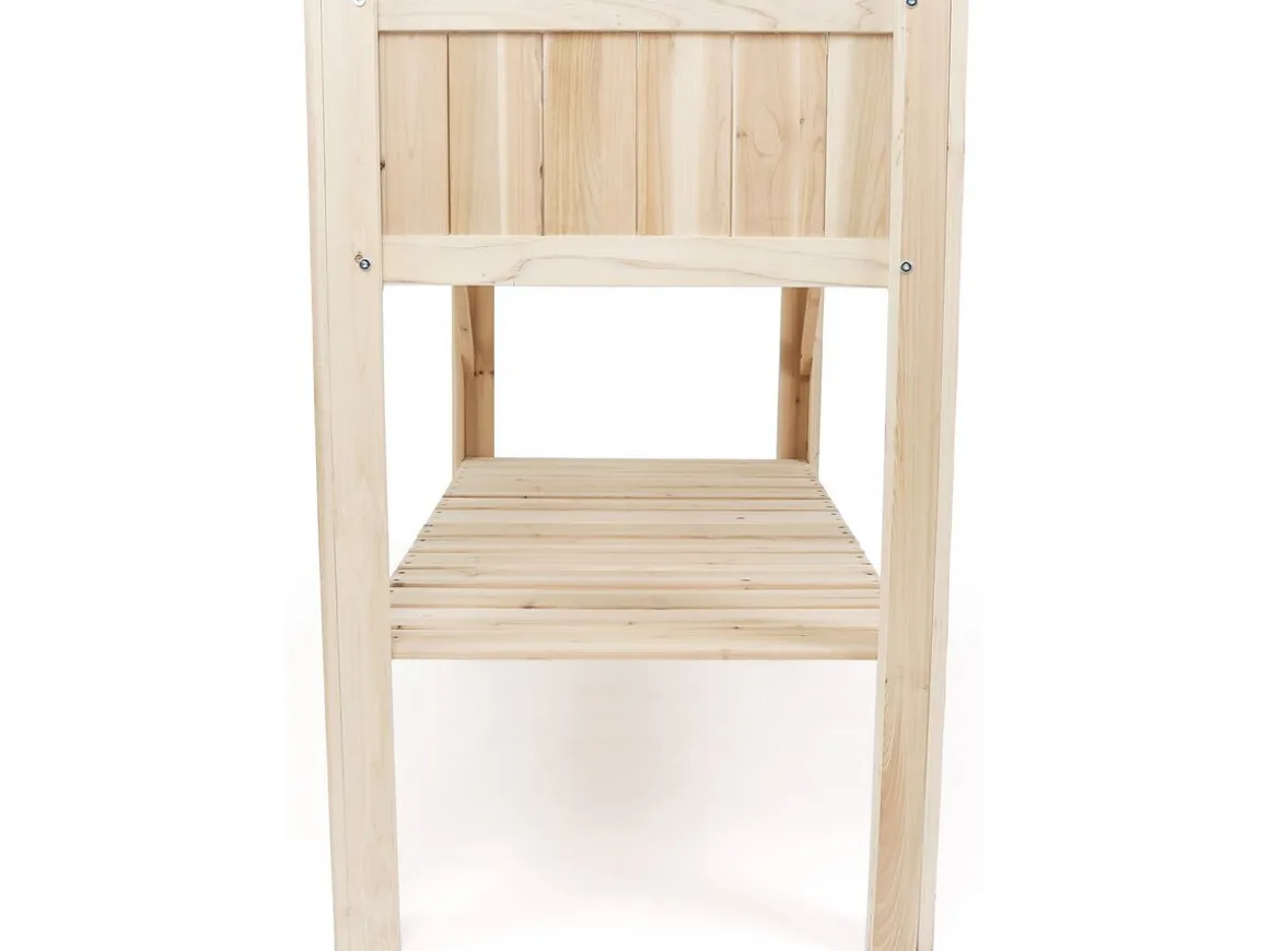 Carré potager en bois sur pieds "Magnolia" - 115 x 57 x 90 cm - Beige