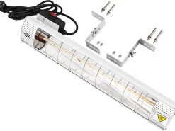 Chauffage de terrasse infrarouge - 2000W - Argenté