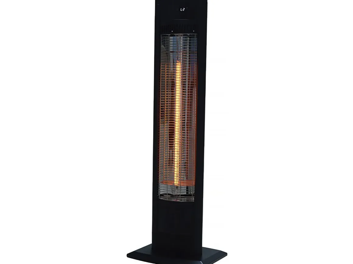Chauffage électrique radiant "Tornado" - 2000W - Noir