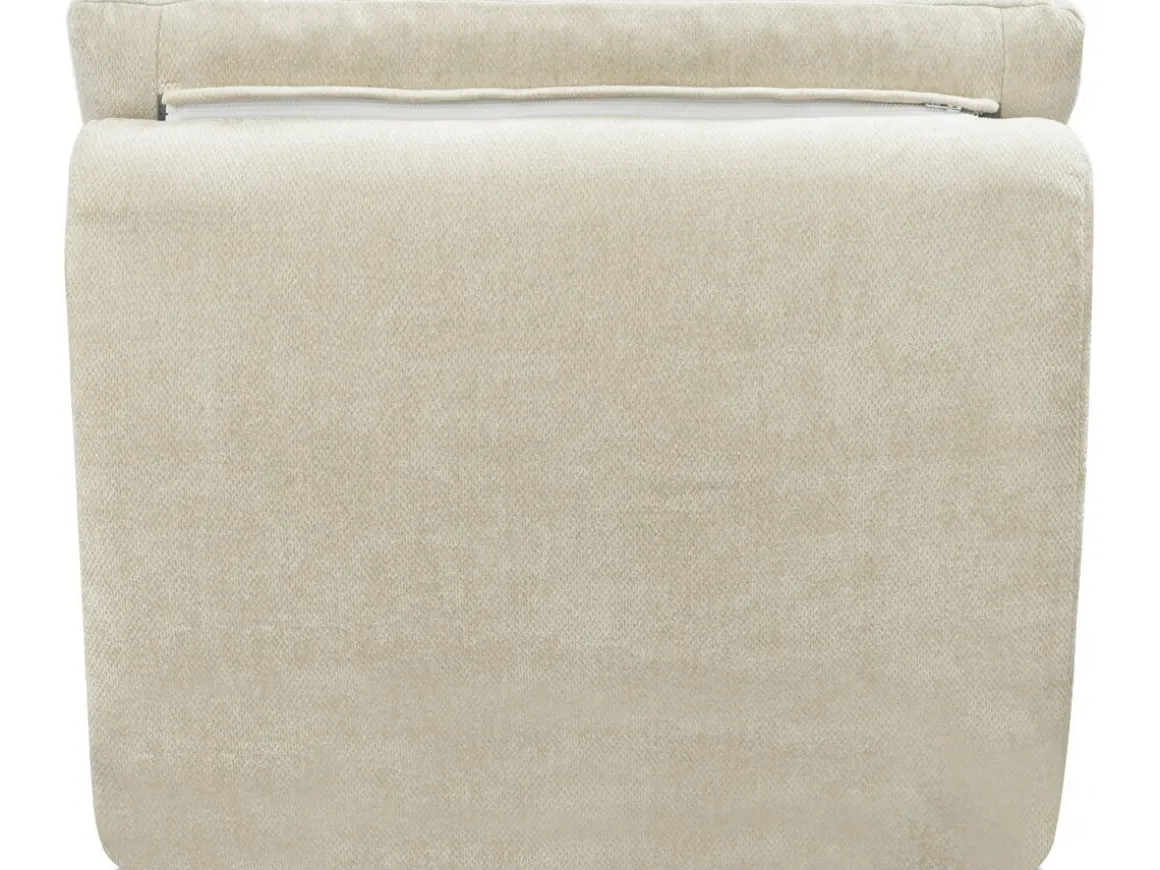 Chauffeuse en tissu texturé "Candela" - 81 x 96 x 75 cm - Beige