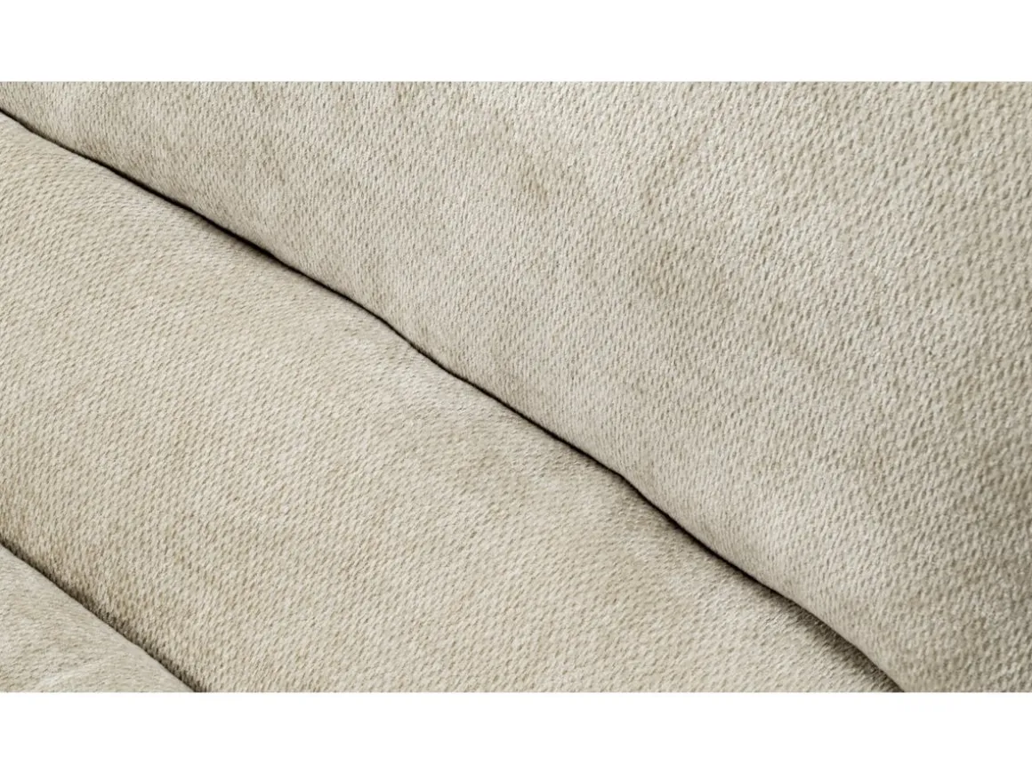 Chauffeuse en tissu texturé "Candela" - 81 x 96 x 75 cm - Beige