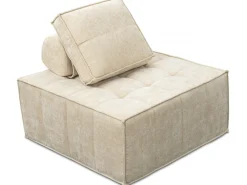 Chauffeuse en tissu texturé