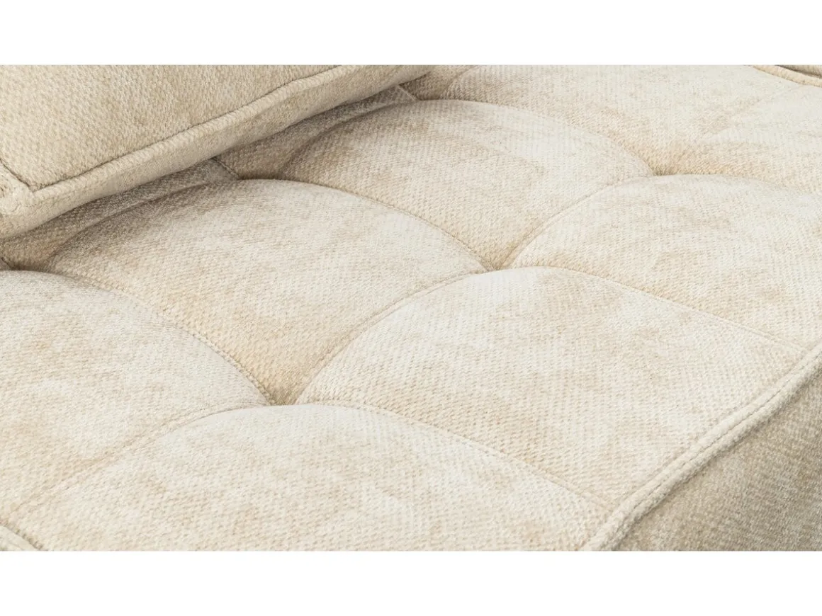 Chauffeuse en tissu texturé "Velluto" - 96 x 100 x 89 cm - Beige