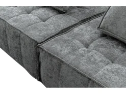 Chauffeuse en tissu texturé "Velluto" - 96 x 100 x 89 cm - Gris