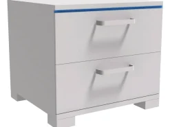 Chevet LED "Karina" - 41 x 38 x 39 cm - Blanc