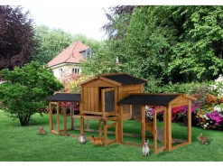 Clapier pour lapin avec 1 étage en bois