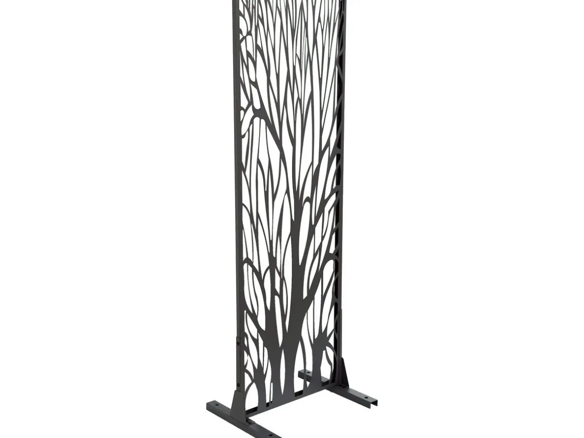 Clôture décorative en métal "Tree" 50 x 150 cm - Anthracite