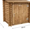 Coffre de filtration en bois traité pour piscine "Keny" -  120 x 95 x 113 cm -