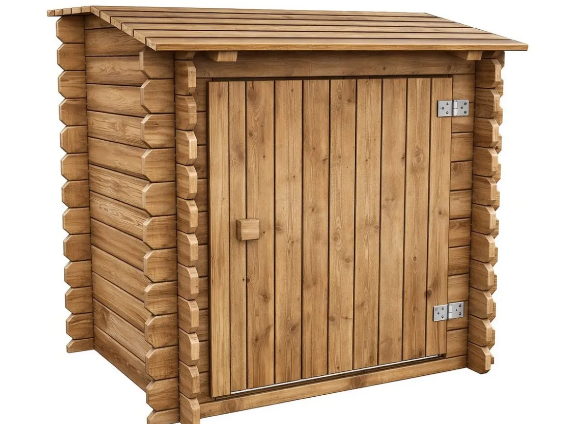 Coffre de filtration en bois traité pour piscine "Keny" - 120 x 95 x 113 cm -