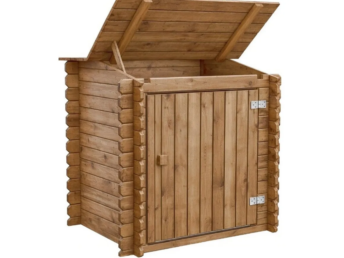 Coffre de filtration en bois traité pour piscine "Keny" - 120 x 95 x 113 cm -