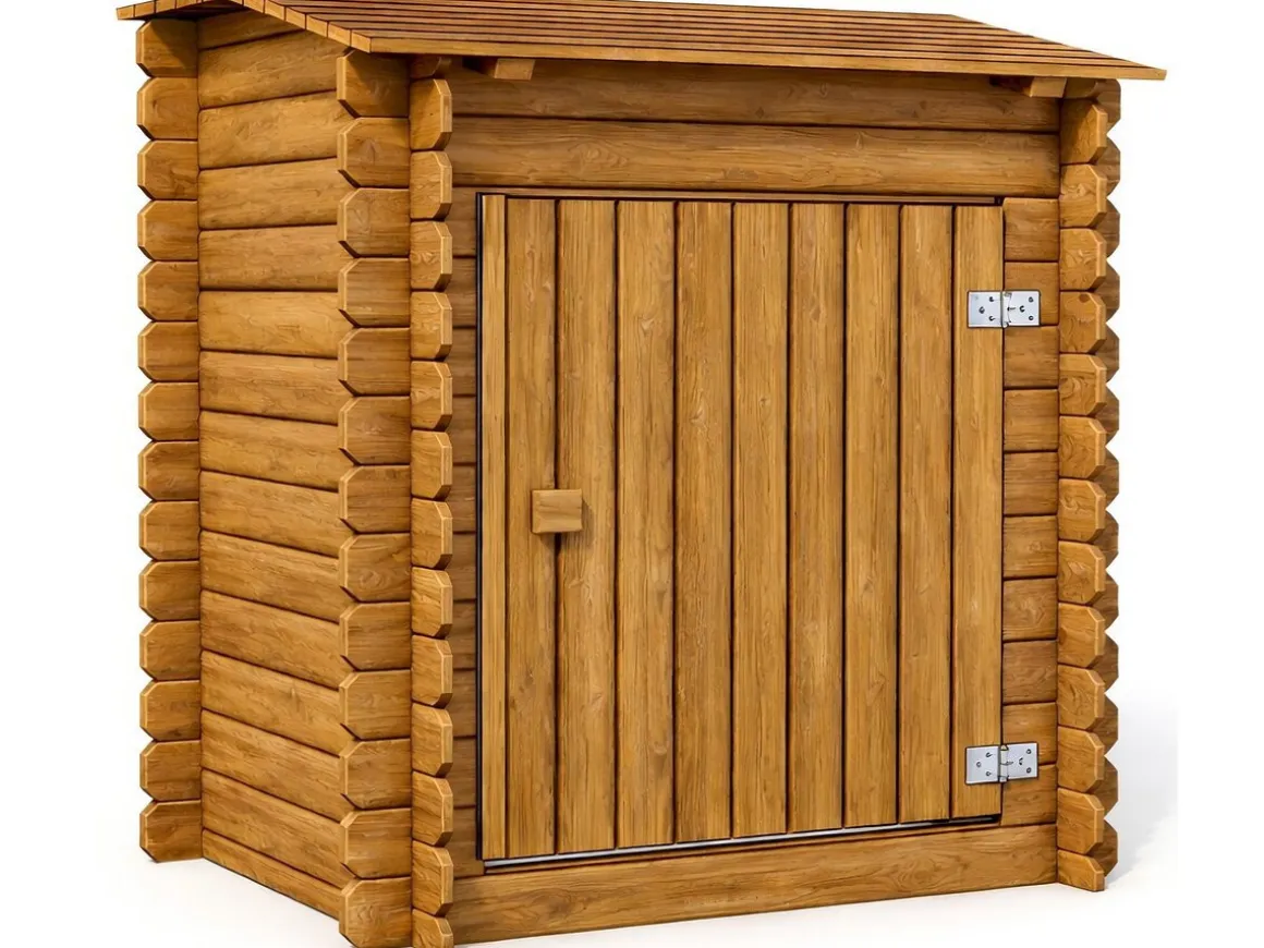 Coffre de filtration en bois traité pour piscine "Keny" - 120 x 95 x 126 cm