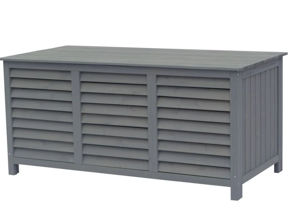 Coffre de jardin en bois "Macao" - 130 x 64 x 60 cm - Anthracite