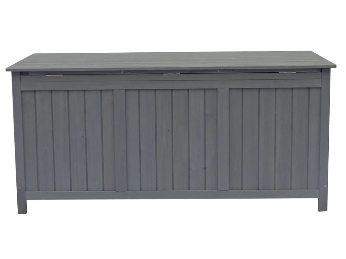 Coffre de jardin en bois "Macao" - 130 x 64 x 60 cm - Anthracite