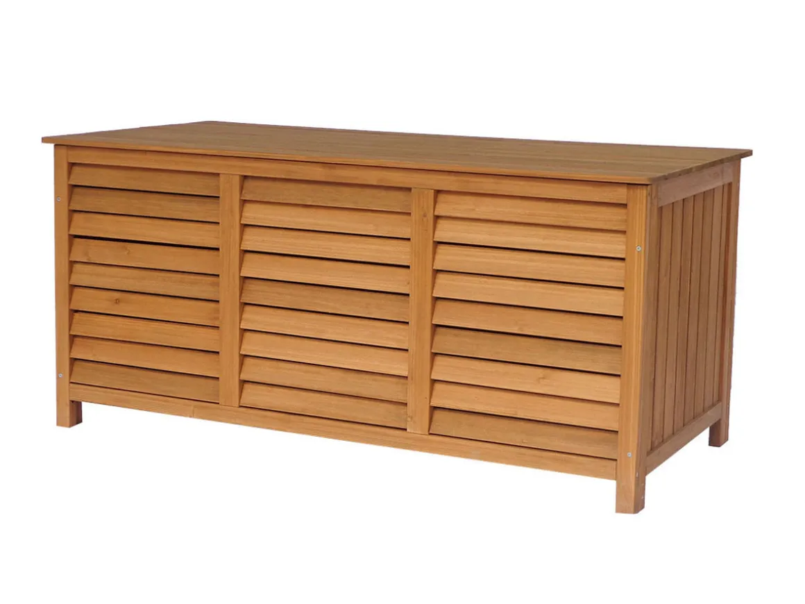 Coffre de jardin en bois "Macao" - 130 x 64 x 60 cm - Marron